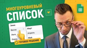 Многоуровневый, Зависимый, ВЫПАДАЮЩИЙ СПИСОК в Google таблицах | ГОТОВОЕ РЕШЕНИЕ