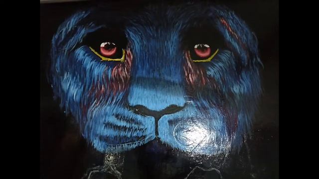 Black panther mural || blue and red colour || смотреть онлайн