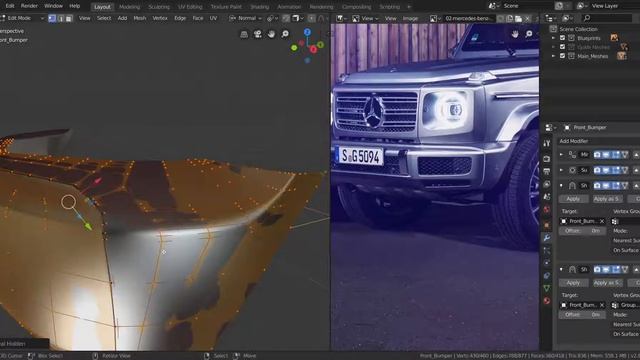 Blender 2.8 Car Modeling Tutorial - Part 37 (Front Bumper - Part A) смотреть онлайн