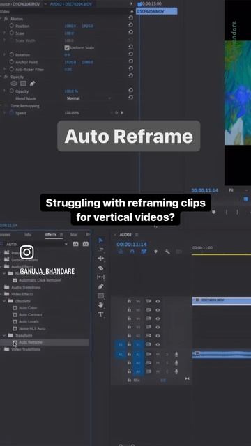 Auto Reframe- Tip1 #adobepremierepro #editor #premierepro #tipsandtricks #verticalvideo #shorts смотреть онлайн