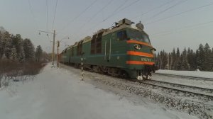 Гудки и Свистки электровозов и тепловозов РЖД зимой | Железная дорога