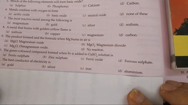 Science Quiz Class 8