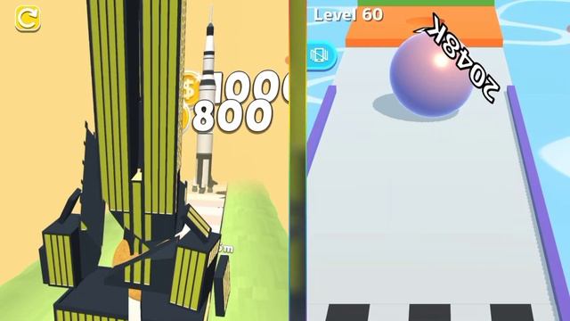 🧶 Satisfying Mobile Gameplay / Ball Run 2048 Infinity mod vs AZ Run 2048 ABC runner Game part #20 смотреть онлайн