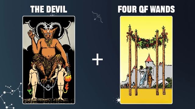 The Devil & Four of Wands 💡TAROT CARD COMBINATION AND MEANING смотреть онлайн