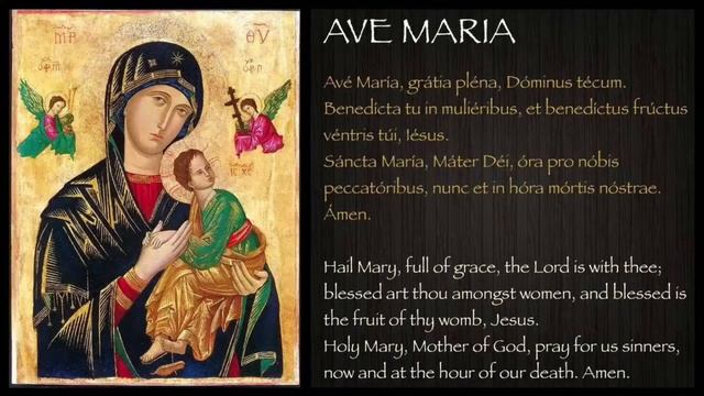 Ave Maria in Latin and English смотреть онлайн