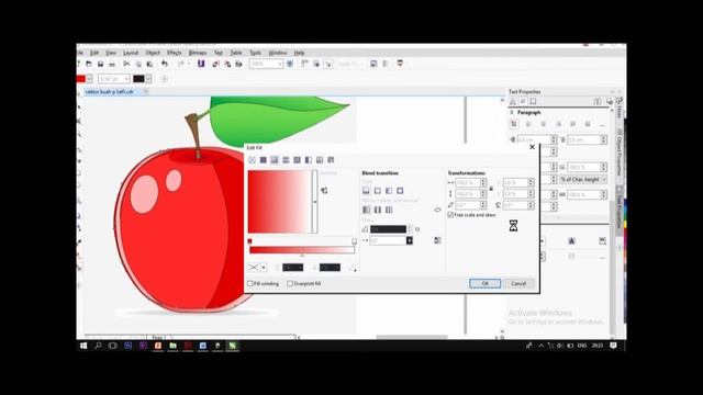 Tutorial On How To Vector Fruit Apple From Corel Draw