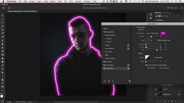 How to Create a Neon Glow Effect in Photoshop смотреть онлайн