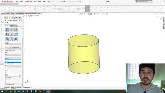 Solidworks Türkçe Eğitim Seti! DERS 19 - DELİK SİHİRBAZI- DİŞ AÇMA -BOYAMA - 2021 смотреть онлайн