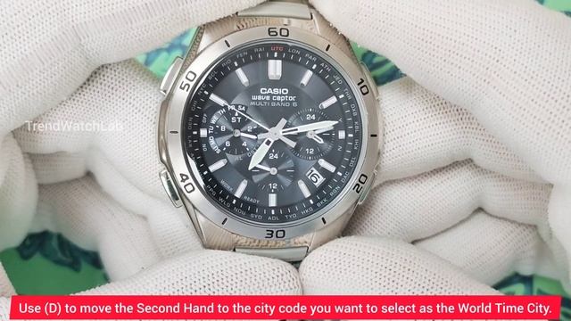 Checking the Current Time in a Different Time Zone || Casio Wave Ceptor WVQ-M410 смотреть онлайн