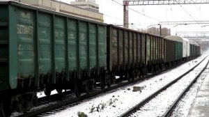 Грузовой поезд на Первомайской Екатеринбург, 2ЭС6-556 «Синара»