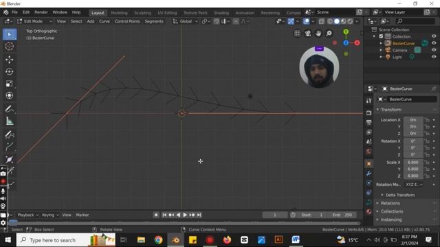 How to increase curve Bezier resolution in blender | Curve Bezier Resolution | Blender tutorial смотреть онлайн