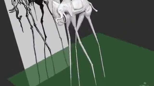 Dalí Elephant Zsphere (Zbrush)