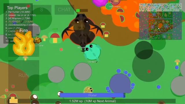 Mope.io Mobile Two players against the Black Darongs!  Два игрока против Чёрных Драконов.