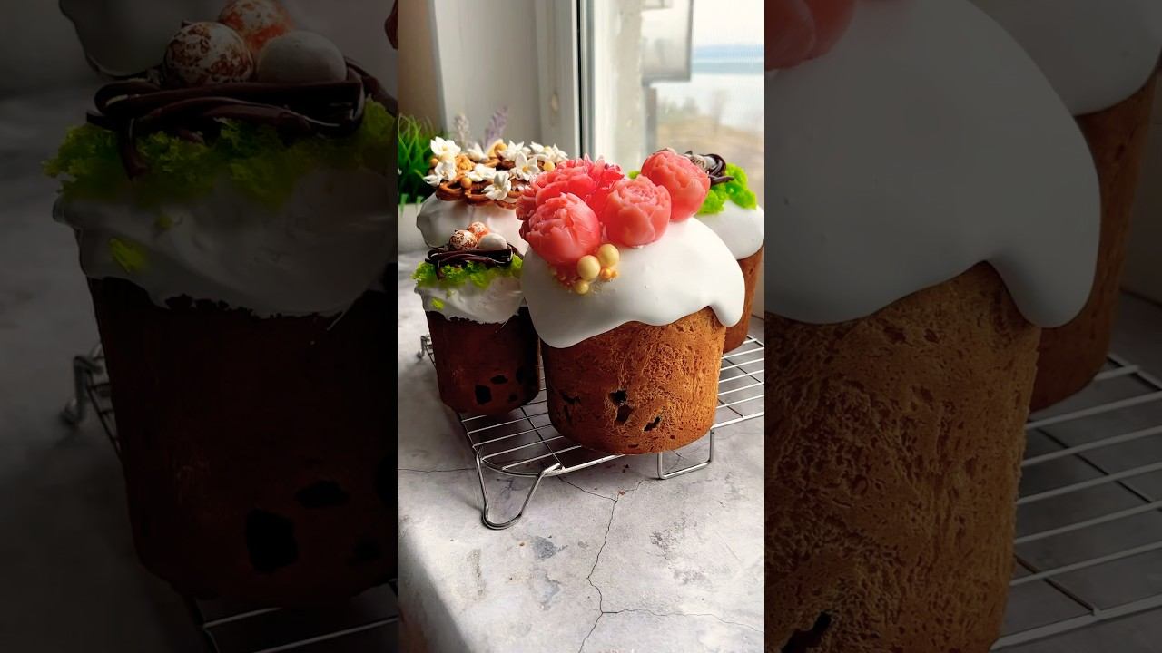 Научу делать съедобный декор на куличах и очень вкусную глазурь, которая не крошится и не липнет!