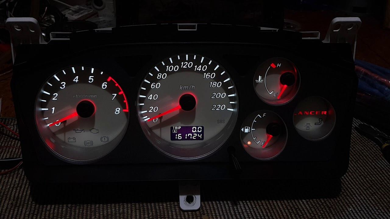 Подсветки панели приборов Mitsubishi Lancer 9 с плавным розжигом смотреть онлайн