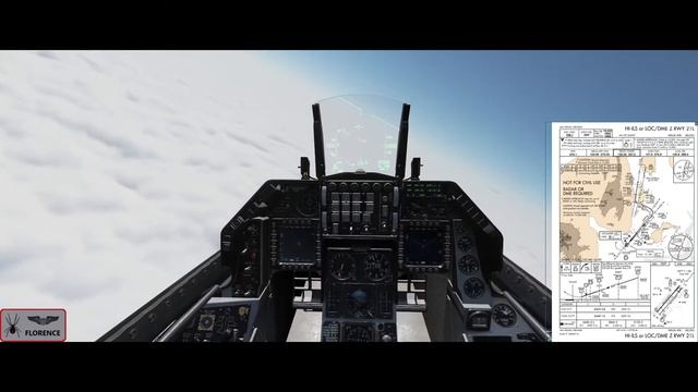 DCS F-16C TACAN to ILS Approach смотреть онлайн