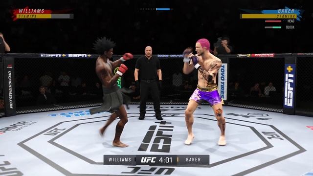 EA SPORTS™ UFC® 4 Baker vs Williams смотреть онлайн