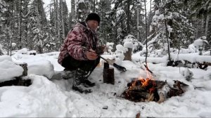 ОХОТА в ноябре. Есть добыча. Обед у костра. ЛОСИ на солонце.