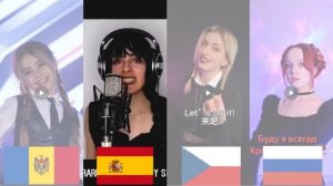 Wednesday dance song on different languages | LADY GAGA - BLOODY MARY | Wednesday [TikTok Song]