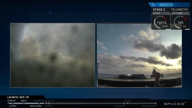World’s First Reflight of an Orbital Class Rocket | SES-10 Hosted Webcast смотреть онлайн