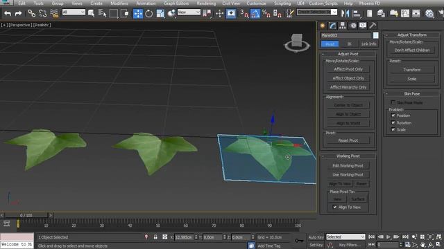 Adding leaf & flower meshes in guruware Ivy (3DS Max) смотреть онлайн