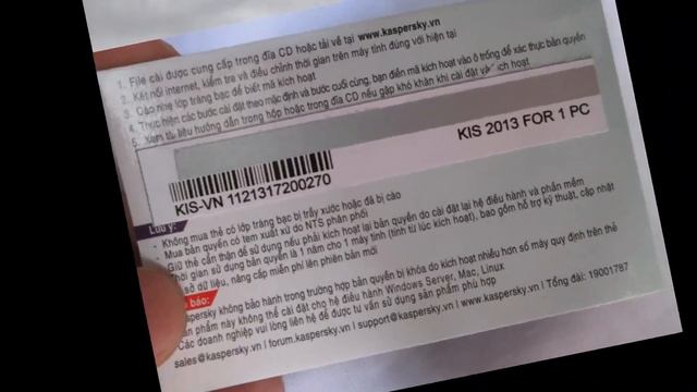 kaspersky viet nam chính hãng giá 135.000.Bảo hành 1 năm.Có VAT смотреть онлайн