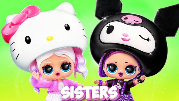 Hello Kitty VS Kuromi! Куроми удочерили в семью Хэллоу Китти!