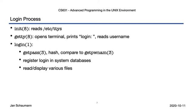 UNIX24_7_1 Advanced Programming in the UNIX Environment_ Week 07, Segment 1 - The Login Process смотреть онлайн