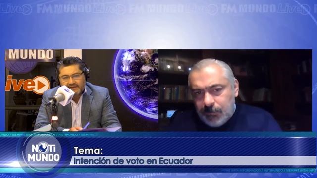 NotiMundo - Santiago Nieto, Intención de voto en Ecuador смотреть онлайн