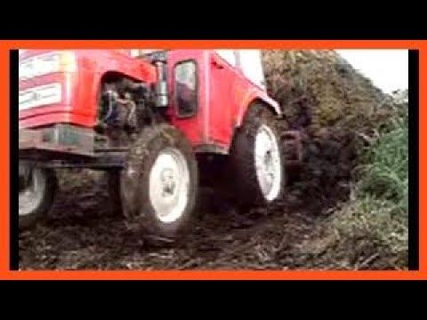 Погрузка навоза самодельным погрузчиком смотреть онлайн