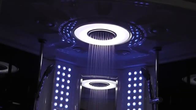 Maya Bath Valencia 64" x 64" x 88" White Round Hinged Doors 26 Jetted Tub Steam Shower смотреть онлайн