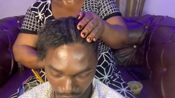 ASMR Scalp Check (Scalp Scratching, Brushing + Shea Butter Hair Greasing) Natural Sound | No Talkin