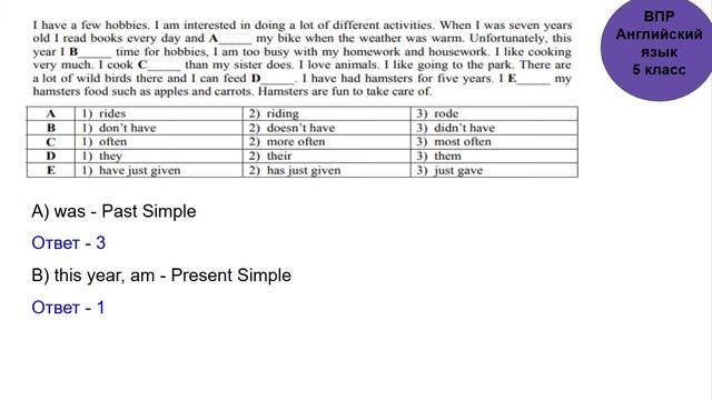 ВПР Английский язык 5 класс смотреть онлайн