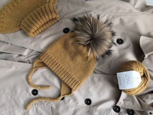 Идеальная вязаная детская шапка//шапка с ушками и завязками.