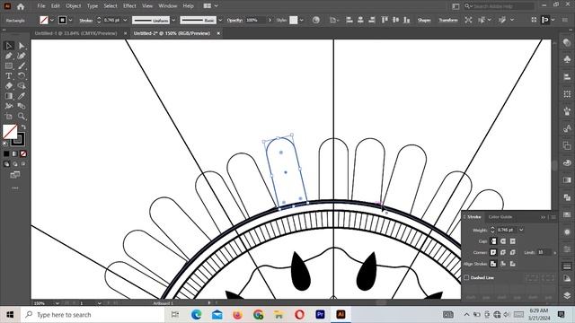 How To Create Mandala Design In Illustrator. Mandala Design tutorial. смотреть онлайн