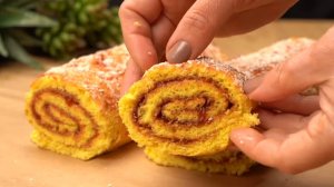 Бисквитный рулет | Рулет с вареньем | Быстрый рецепт