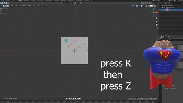 BLENDER - KNIFE MODE TO CUT MODELS #shorts смотреть онлайн