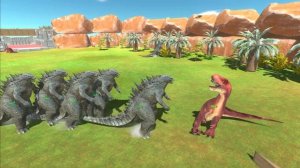 Mutant T-Rex Team VS Godzilla Evolution
