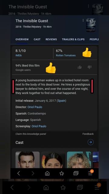 "The invisible guest" quick Movie review. смотреть онлайн