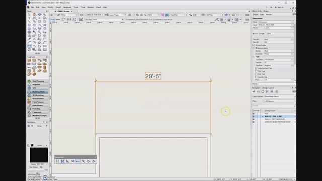 4.1a Wall tool - polygon mode - Vectorworks 2023 смотреть онлайн