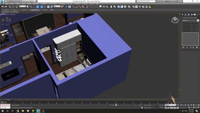 Apartment design with 3Dsmax and Vray Rendering | TGA Design смотреть онлайн
