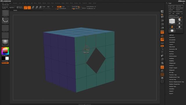ZBrush ZModeler Point Actions - Point Delete смотреть онлайн