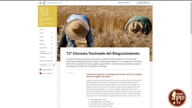 Mons. Luigi Renna parla della 72a Giornata del Ringraziamento смотреть онлайн