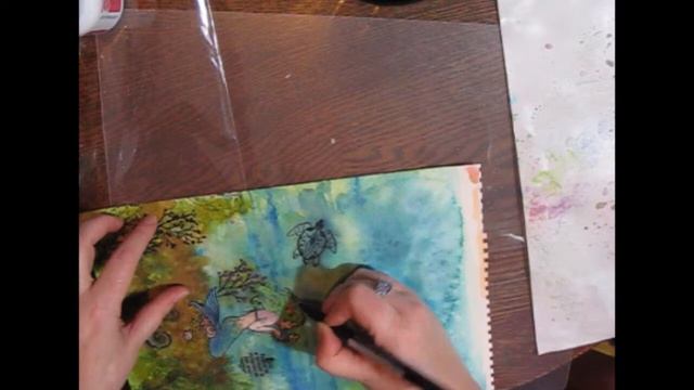 Watercolour painting of a mermaid | Watch me paint смотреть онлайн