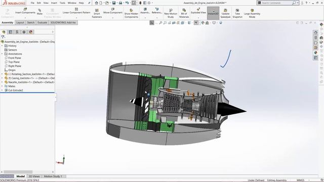 Modelling of a Turbofan Jet Engine | Skill-Lync Projects | Ultimate Solidworks Program смотреть онлайн