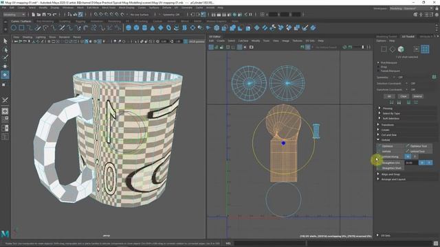 How to use the UV Editor in Maya - UV unwrapping for texture смотреть онлайн