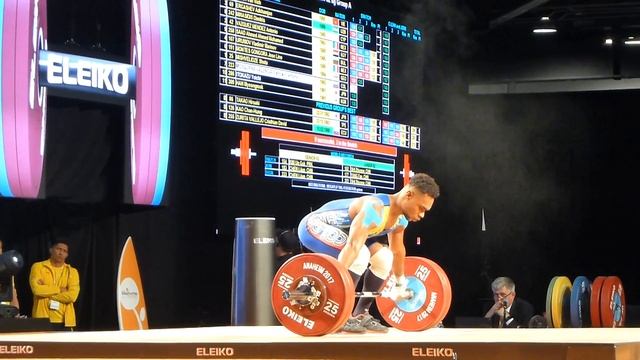 IWF Anaheim 2017 Francisco Antonio Mosquera Valencia Snatch 130 kg Men 62 kg смотреть онлайн