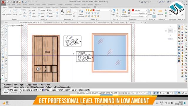 Live Class Autocad Interior Modern Bedroom Part (3)-#viral #interiors #design #cad #designer смотреть онлайн