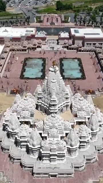 Ribinsville Akshardham Mandir drone view #akshardham #usa #jaiswaminarayan смотреть онлайн