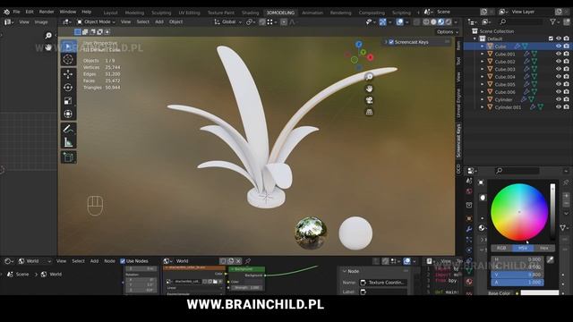 FULL TUTORIAL - 3D Modeling Basic PLANT in Blender 3.0 (High Poly Model) смотреть онлайн